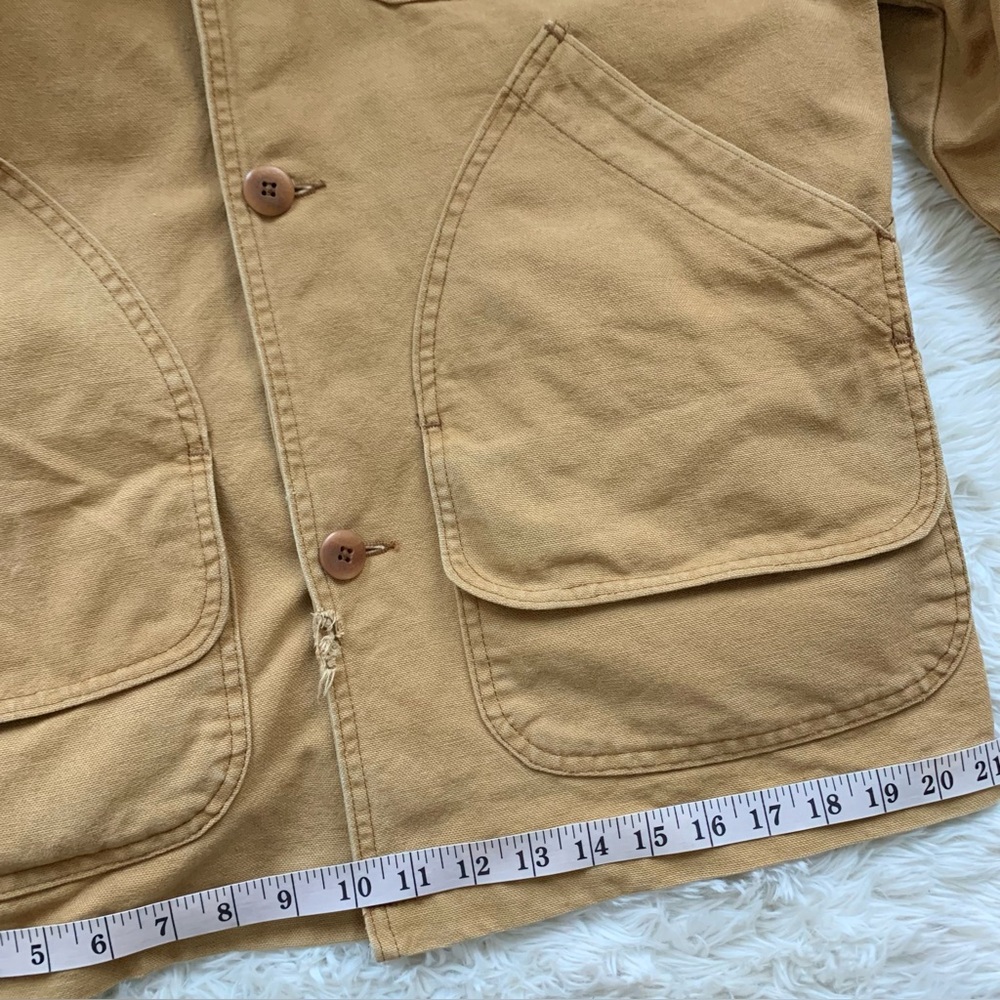 Vintage LL Bean Field Coat Barn Jacket & Primaloft Liner Tan Brown USA - Picture 15 of 16